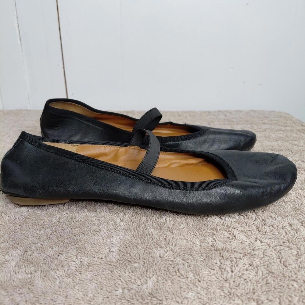 Lucky Brand Black Leather Mary Jane Flats